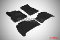 Ковры салонные 3D черные для Toyota Land Cruiser 200 2007-, Seintex 84973