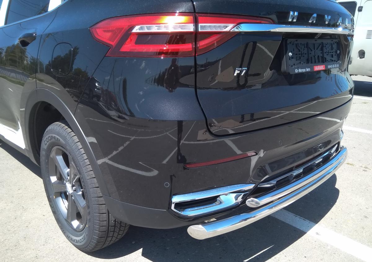 Защита заднего бампера двойная  для автомобиля Haval F 7 2019. GWF7.19.16, Россия