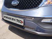 Решётка радиатора средняя (лист) для автомобиля Kia Sportage 2014-2016, TCC Тюнинг KIASPORT14-16