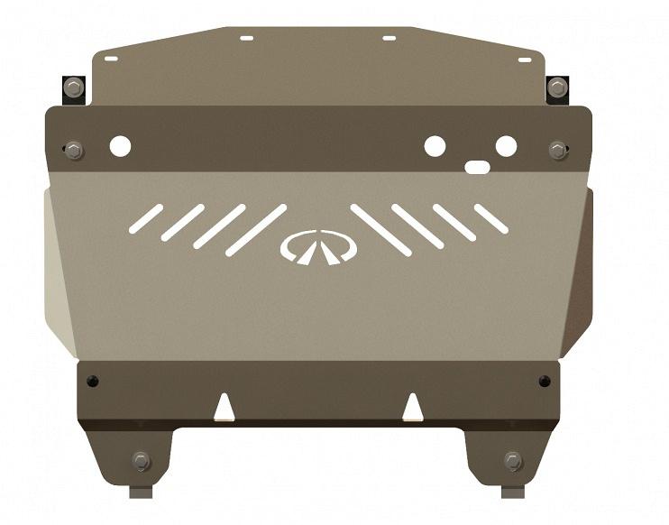 Защита картера для INFINITI Q 70 (M 35) 2006 - 2019, V-3.5, Sheriff, алюминий 5 мм, арт. 15.1044