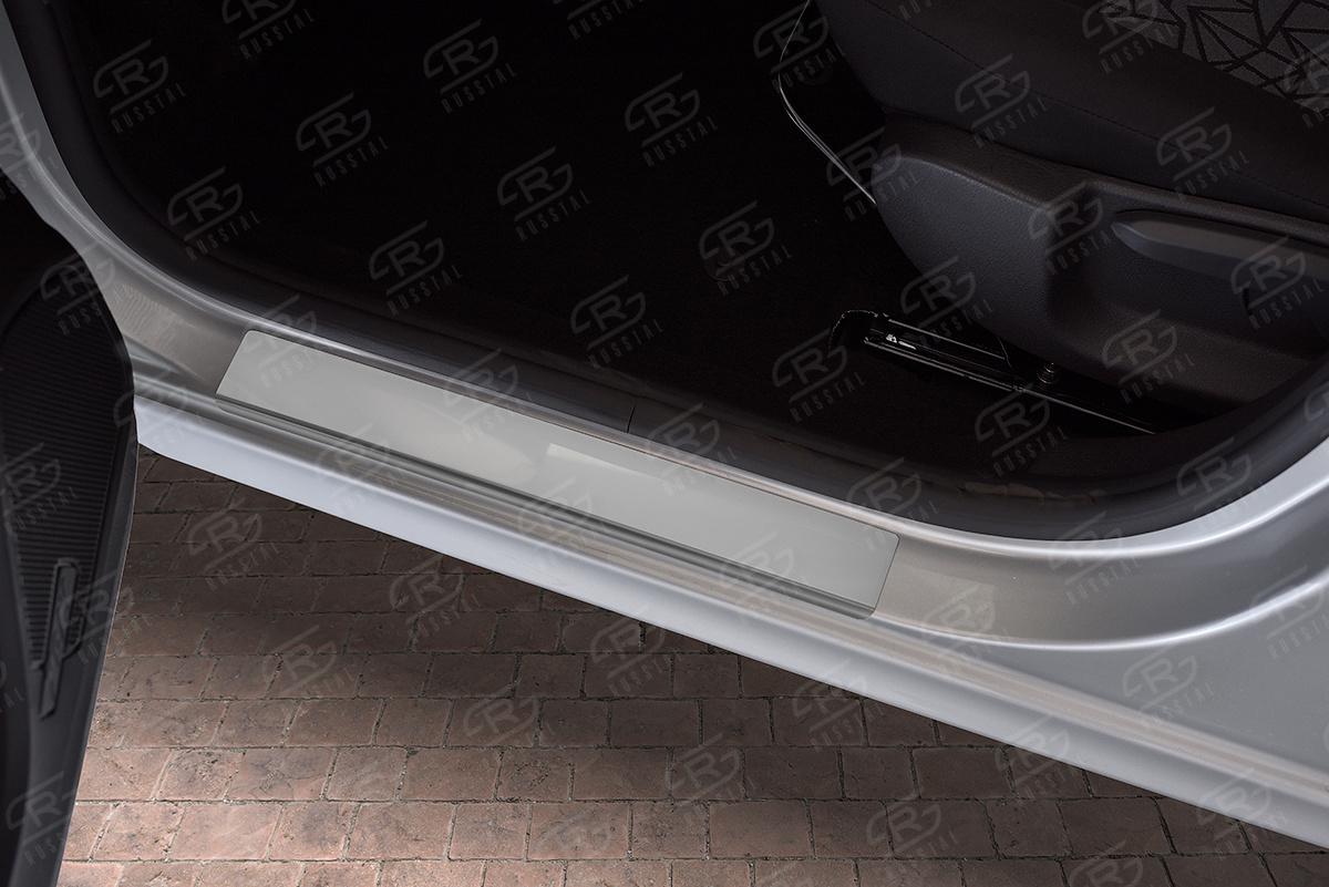 Накладки на пороги RUSSTAL (нерж., зеркало) LDXRYE17-01 для автомобиля LADA (ВАЗ) XRAY 2015-, Slitkoff