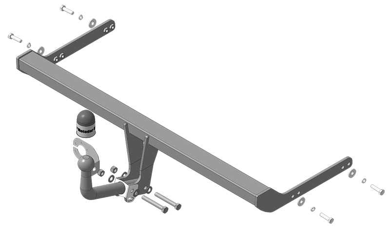 Фаркоп для Volkswagen Polo, тип шара A, Motodor арт. 92301-A