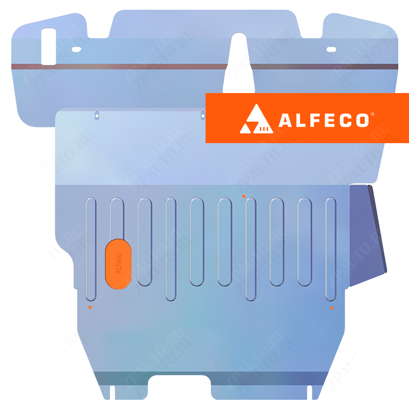 Защита  картера и КПП (2 части) Mitsubishi Airtrek 2001-2008 V-2,0; 2,4 , ALFeco, алюминий 4мм, арт. ALF1416al-1