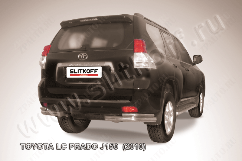 Уголки d76+d42 двойные Toyota Land Cruiser Prado J150 (2009-2013) , Slitkoff, арт. TOP022