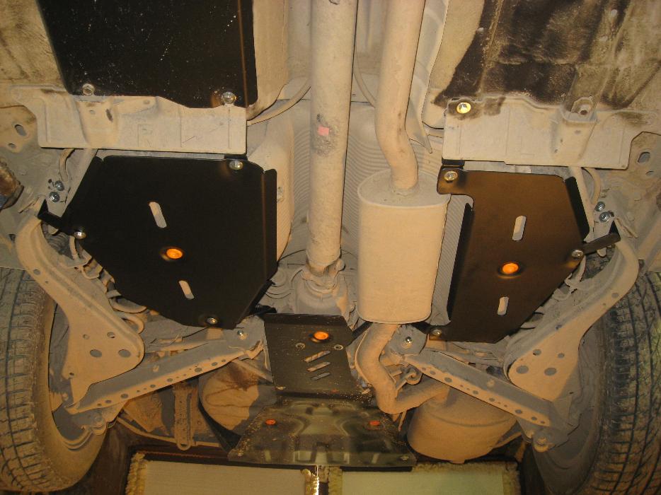 Защита  топливного бака (2 части) Nissan X-Trail (T32) 2015- V-all , ALFeco, сталь 2мм, арт. ALF1543st-3