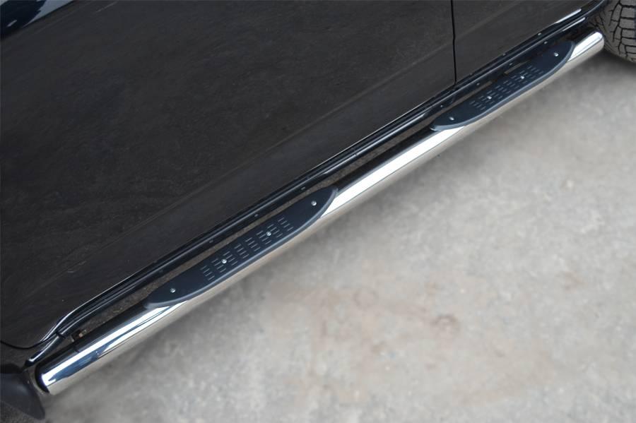 Пороги труба d76 с накладками вариант 3 для Toyota RAV 4 (длинная база) 2010, Slitkoff TRLT-1001513