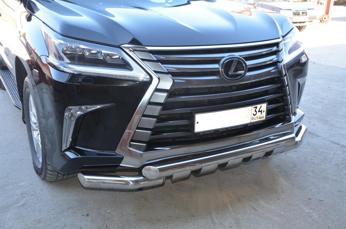 Защита переднего бампера (G) для автомобиля LEXUS LX 450 2016, Россия LLX.450.16.05