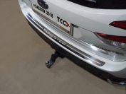 Накладка на задний бампер (лист зеркальный надпись Forester) для автомобиля Subaru Forester (S5) 2018-