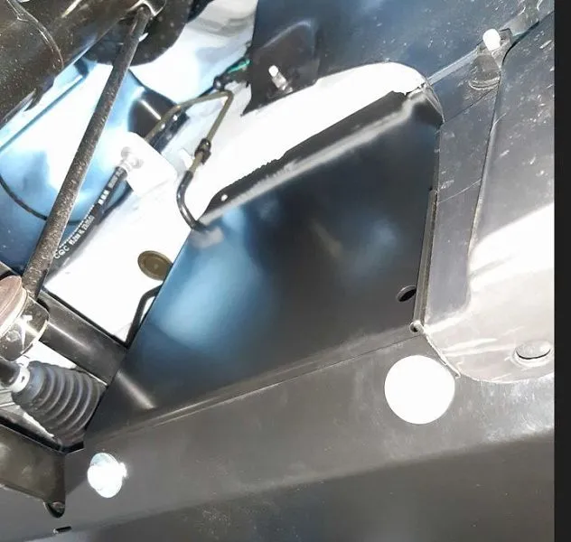 Защита Защита боковая передних арок для JAC e30X электро 2024 - V-AT FrontWD, Sheriff, сталь сталь 1,5 мм, арт. 28.6416