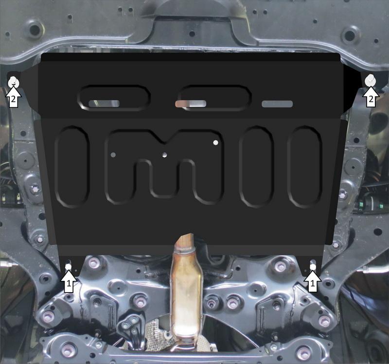 Защита АвтоСтандарт (Двигатель, Коробка переключения передач), 1,5 мм, Сталь для Toyota Camry 2018- арт. 52504