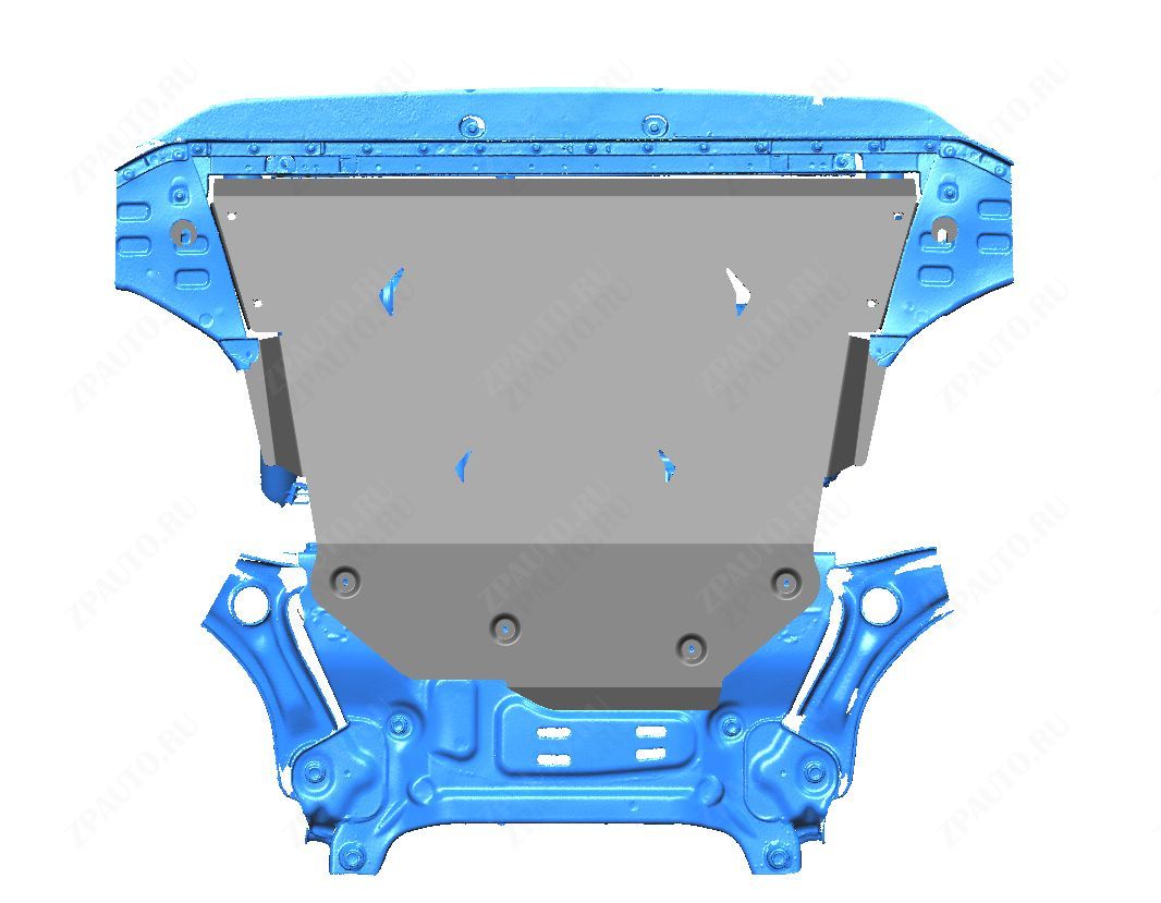 51.04ABC Защита картера двигателя и КПП GAC GS4 / GS4 max (2025-) (Алюминий 4 мм)