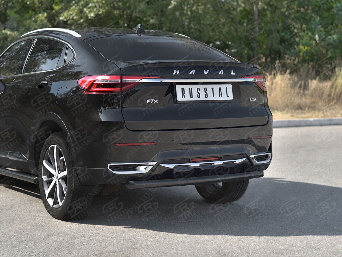 HAVAL F7X 1.5 4WD 2019-2022 Защита заднего бампера d57 дуга black HF7XZ-003843CH