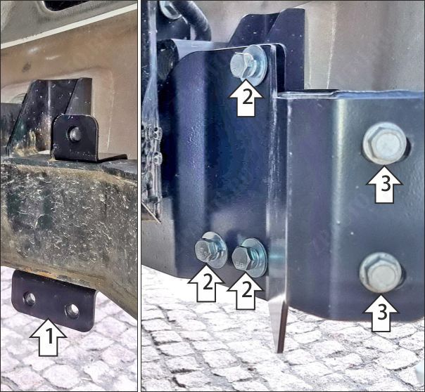 Защита на Грузовые Motodor (Радиатор Кондиционера), 2 мм,  Kamaz Компас 5  2023- арт. 27725