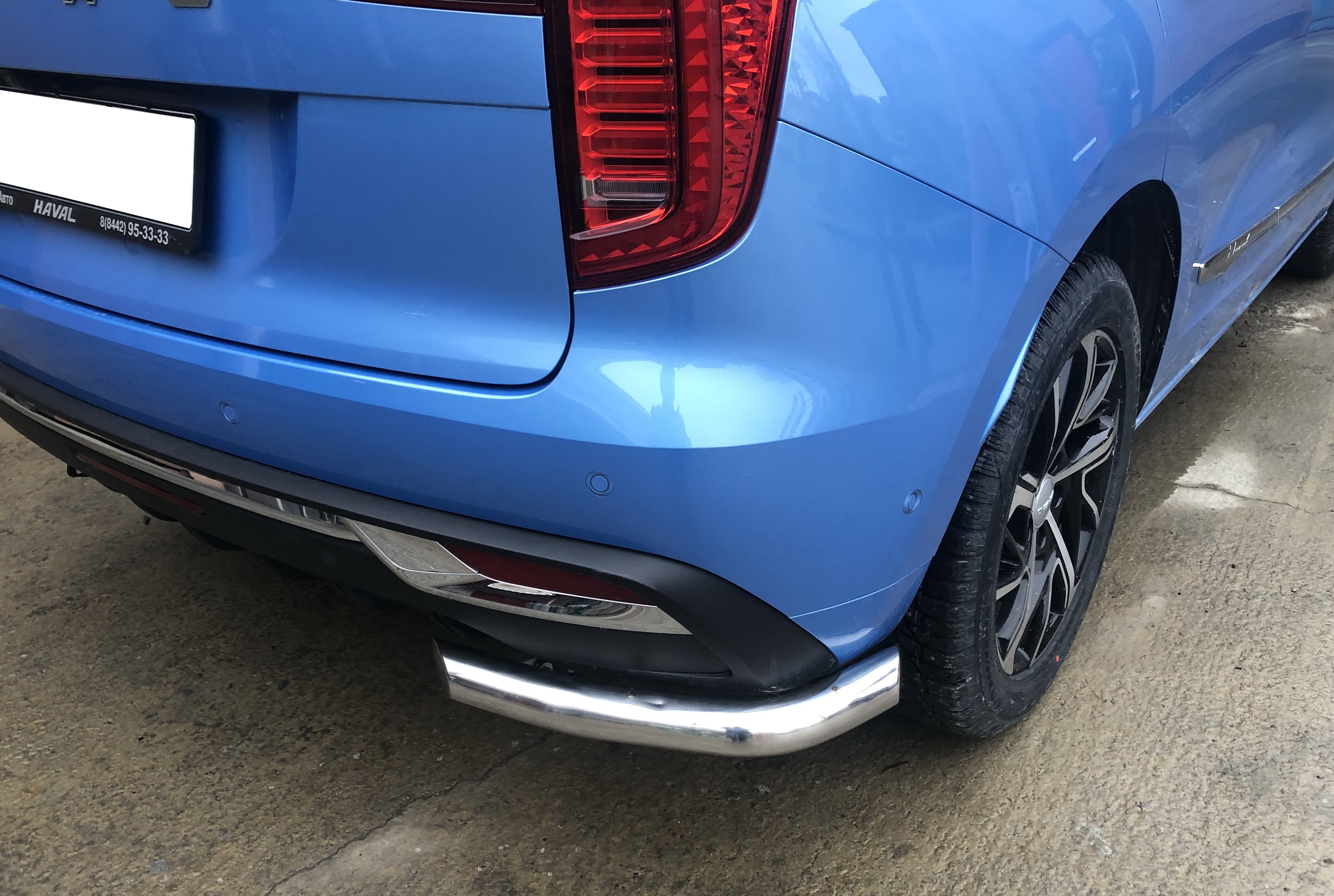 Защита заднего бампера угловая для автомобиля HAVAL Jolion 2021 арт. HVJ.21.18