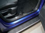 Накладки на пластиковые пороги (лист зеркальный) 4шт для автомобиля Skoda Karoq 2020- TCC Тюнинг арт. SKOKAR20-06