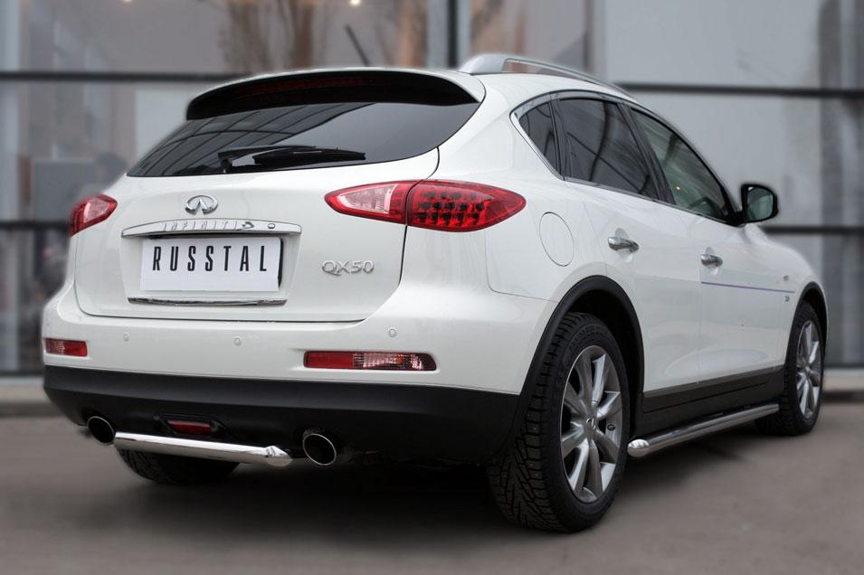 Пороги труба d57 для Infiniti QX 50 2014-2016, Slitkoff IQXT-001966