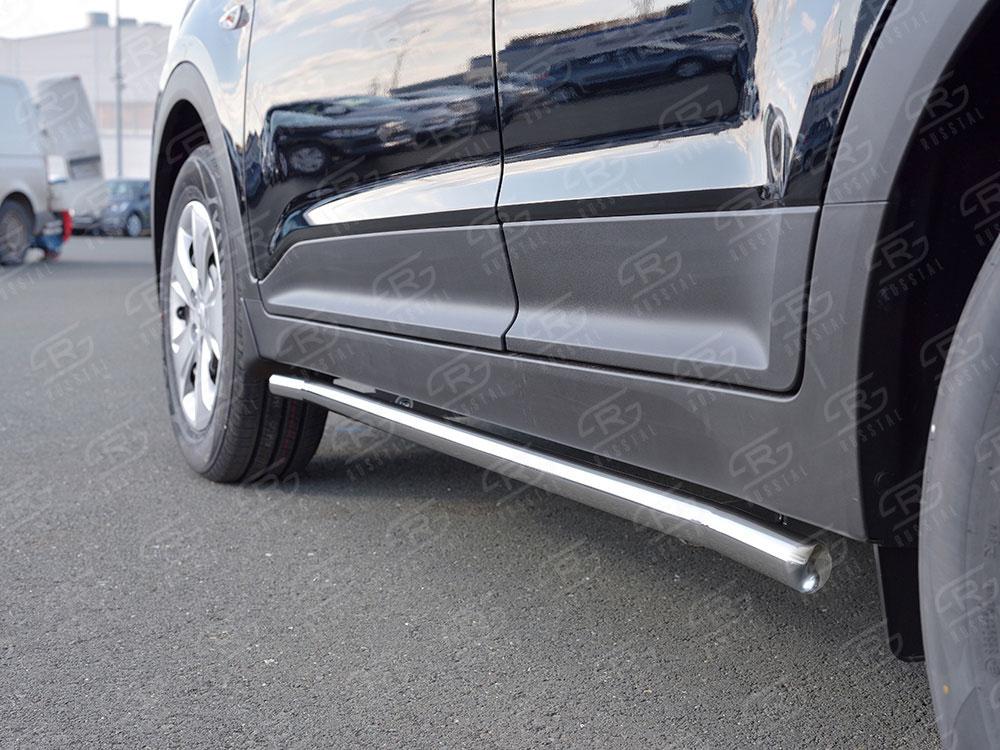 Пороги труба d42 вариант 3 для Hyundai Creta 2016, Slitkoff HCRT-002427