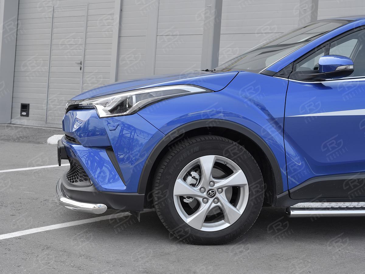 Защита переднего бампера d57 секции TCHZ-003026 для автомобиля TOYOTA C-HR 2018-, Slitkoff