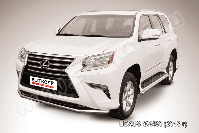 Защита переднего бампера d57 Lexus GX-460 (2013-2023) Black Edition, Slitkoff, арт. LGX13-006BE