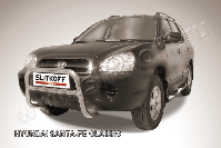 Кенгурятник низкий d57 Hyundai Santa-Fe Classic (2000-2012) Black Edition, Slitkoff, арт. HSFT008BE