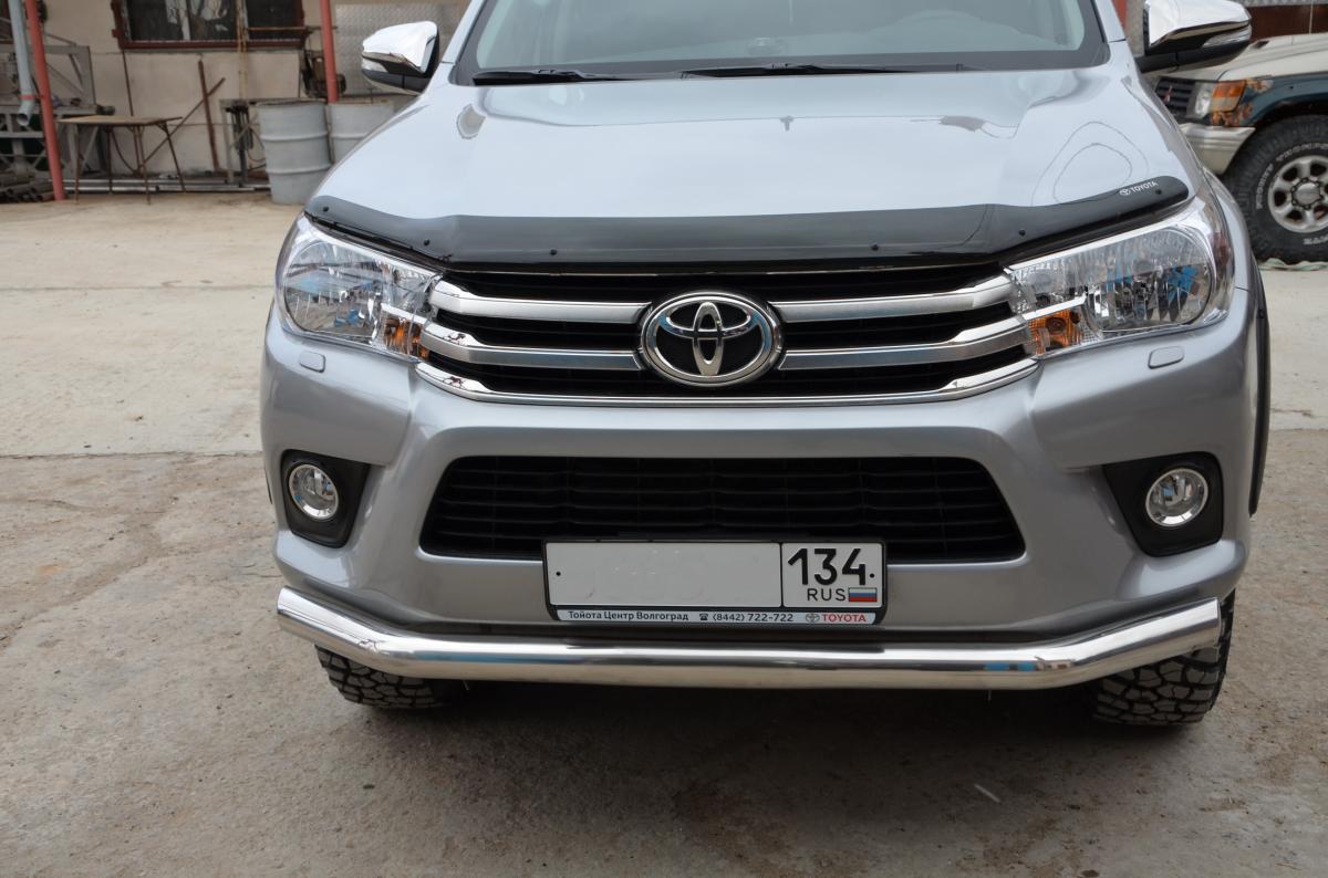 Защита переднего бампера для автомобиля TOYOTA Hilux  2015. THL.15.02, Россия