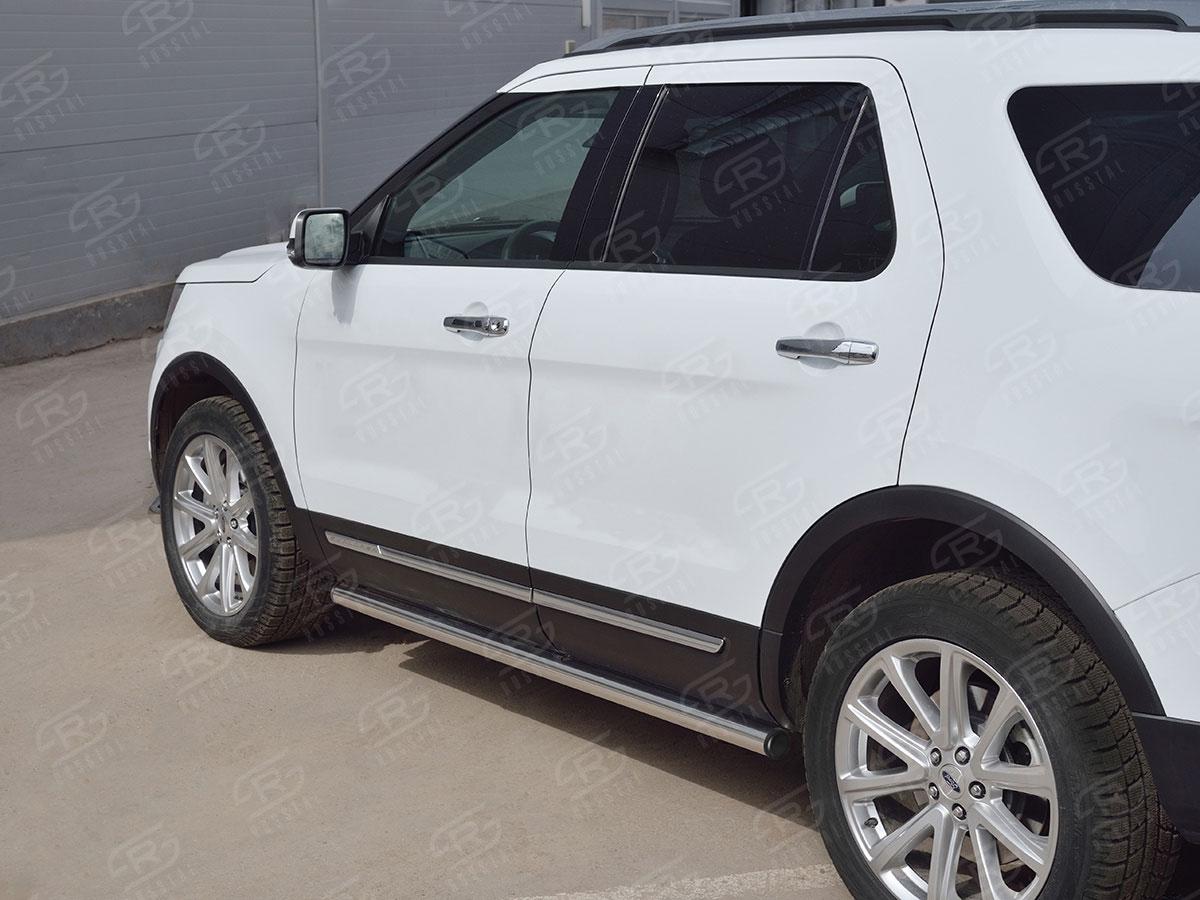 Пороги труба d57 вариант 2 для Ford Explorer 2015, Slitkoff FET-0026642