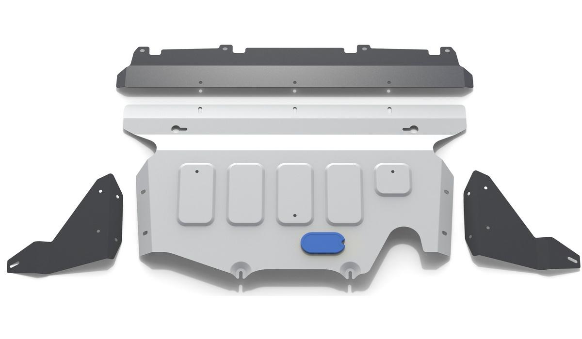 Защита картера Rival (увеличенная) для Subaru Forester V 4WD 2018-н.в., штампованная, алюминий 3 мм, с крепежом, 333.5439.1