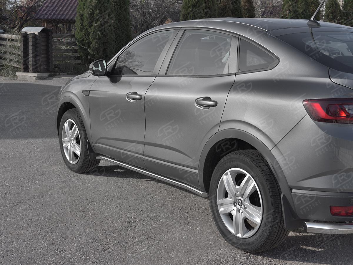 Пороги труба d42 (вариант 1) для автомобиля Renault Arkana арт. RART-0033201, Slitkoff