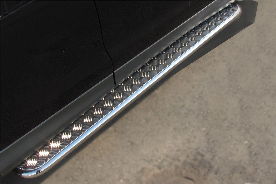 Пороги труба d42 с листом для Honda CR-V 2013, Slitkoff HVL-001341