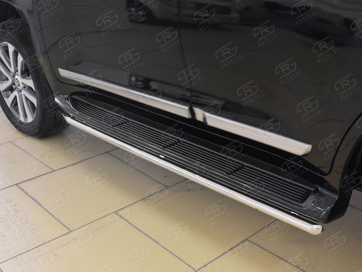 Защита порогов d42 Toyota LC 200 Executive 2016, Slitkoff TLCT-002560