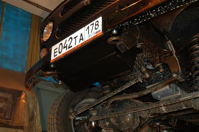 Защита рулевых тяг для UAZ Hunter  2011 -, V-2.5D MT, Sheriff, сталь 2,5 мм, арт. 27.2076