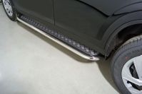 Пороги с площадкой 75х42 мм Haval DARGO 2022- арт. HAVDAR22-25
