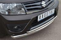 Защита переднего бампера d63/42 для Suzuki Grand Vitara 5d 2012, Руссталь SVZ-001090