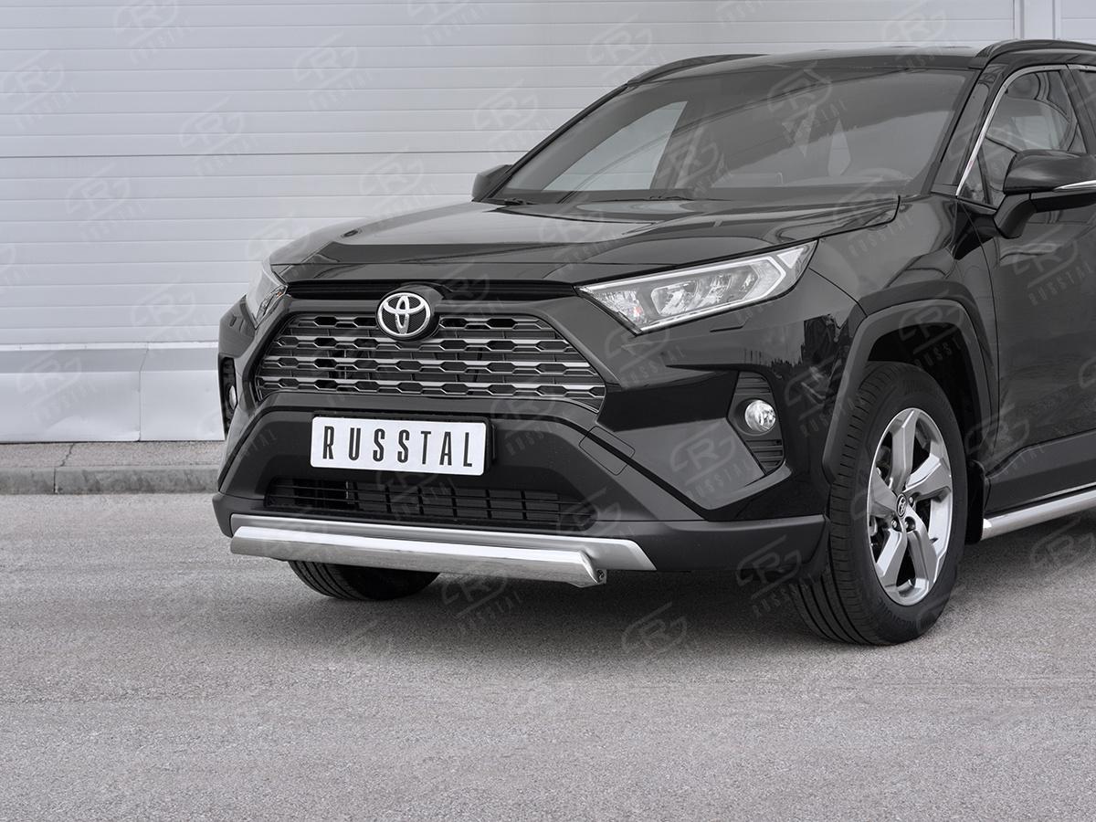 TOYOTA RAV4 2019-  Защита переднего бампера d75х42 дуга TR4Z-003358, Slitkoff