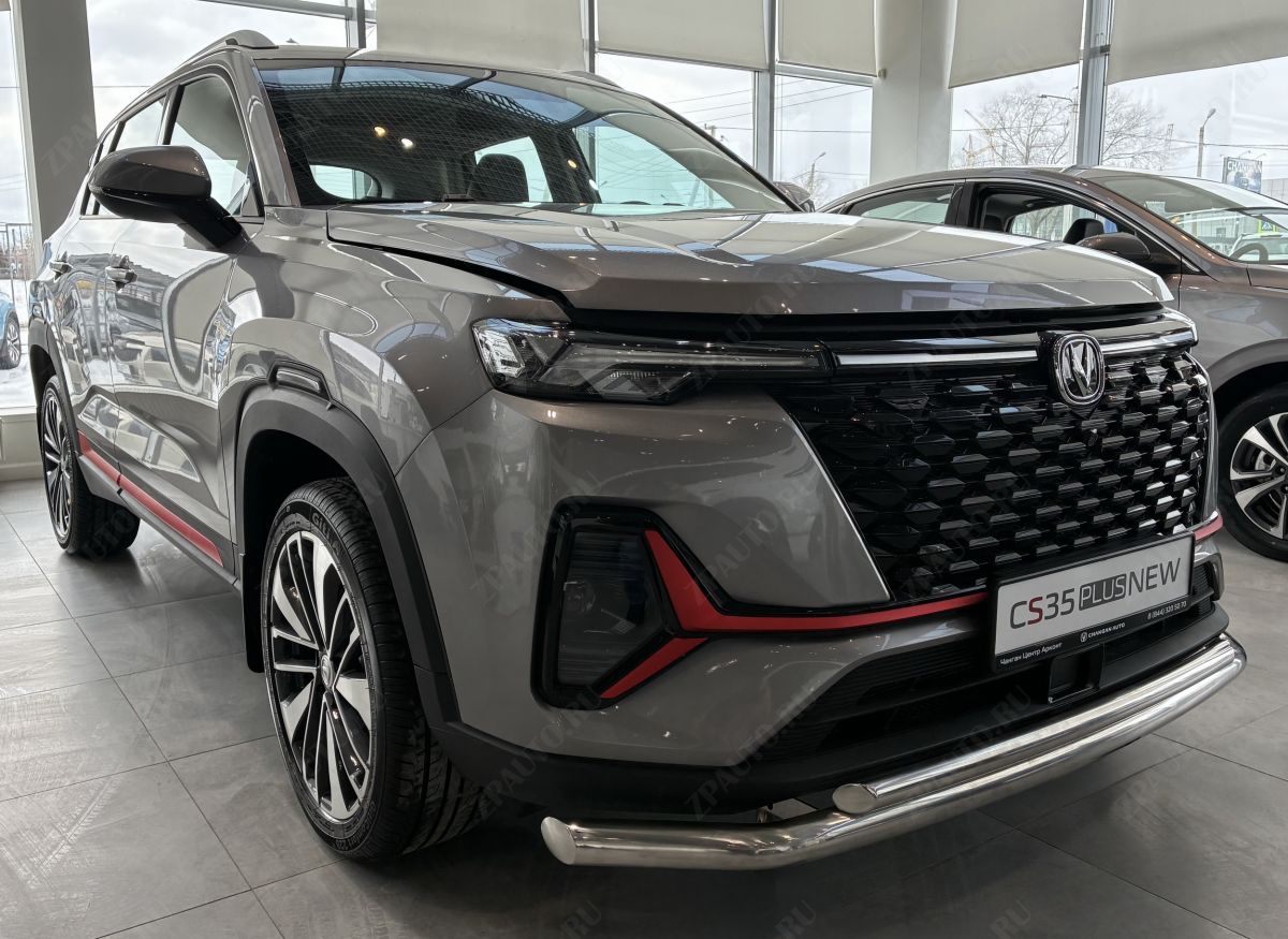Защита переднего бампера двойная для автомобиля CHANGAN CS35 Plus 2023 арт. CGCS35P.23.03