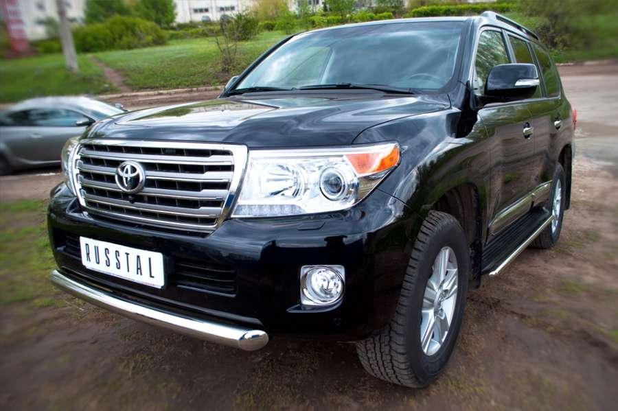 Защита переднего бампера d76 для Toyota Land Cruiser 200 2012, Slitkoff TLCZ-000510