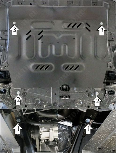 Защита АвтоСтандарт (Двигатель, Коробка переключения передач), 1,5 мм,  для Jac JS6  2022- арт. 58302