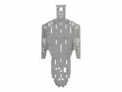 Защита днища для POLARIS RZR XP Turbo 2016-18, алюминий 4 мм, STORM, арт. 3958