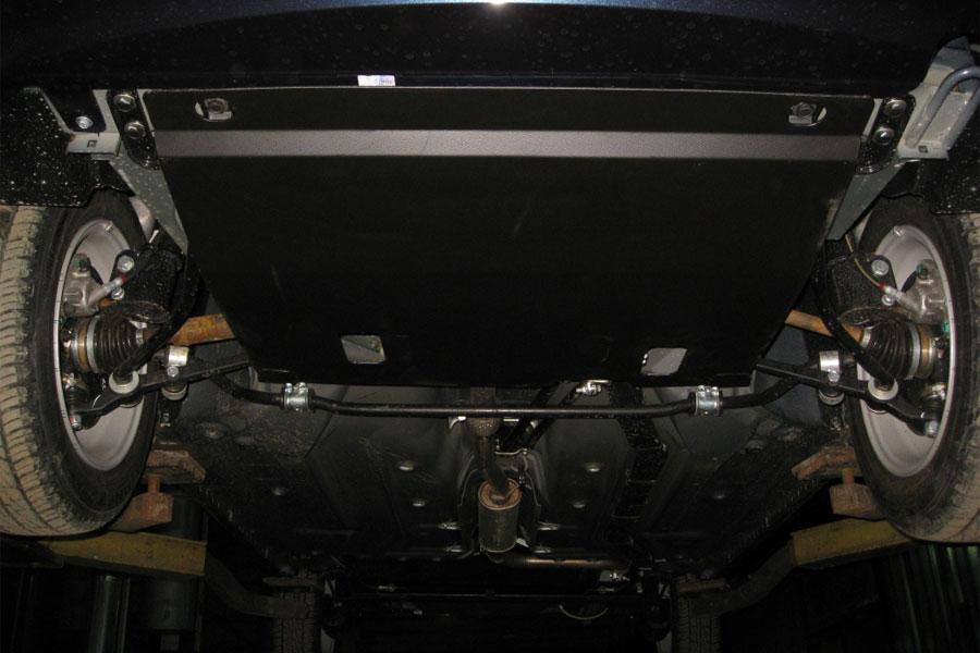 Защита картера и КПП Alfeco для Kalina 2005 (алюминий 4 мм), 28.07