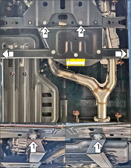 Защита стальная Мотодор (Раздаточная коробка), 2 мм,  TANK 700  2024- арт. 73122