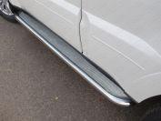 Пороги с площадкой (нерж. лист) 60,3 мм для автомобиля Mitsubishi Pajero IV 2014-, TCC Тюнинг MITPAJ414-10