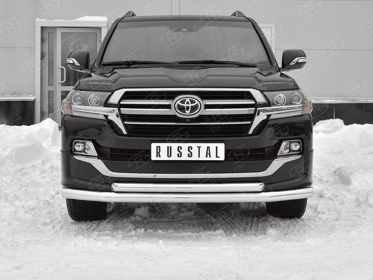 Защита переднего бампера d76 секции-d57 дуга TLCZ-003116 для автомобиля TOYOTA LAND CRUISER 200 2018 EXECUTIVE LOUNGE, Slitkoff