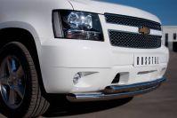 Защита переднего бампера d76/63 для Chevrolet Tahoe 2012, Руссталь CTHZ-000927