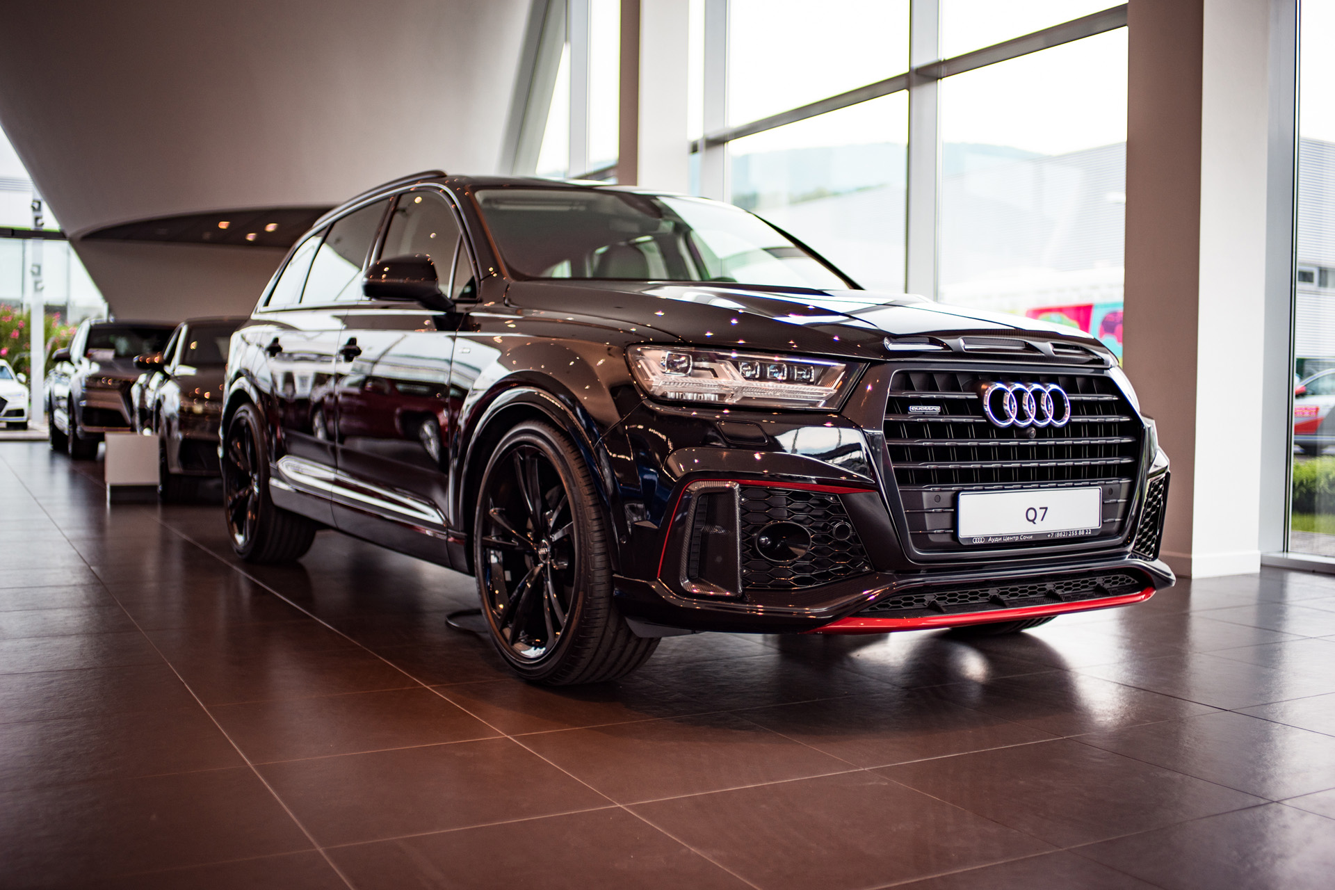 Облицовка переднего бампера в сборе для Audi Q7 S-line 2015-2020, MTR, арт. MTR-4M-150112