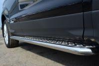 Пороги труба d42 с листом для Ford Kuga 2013, Slitkoff FGL-001382