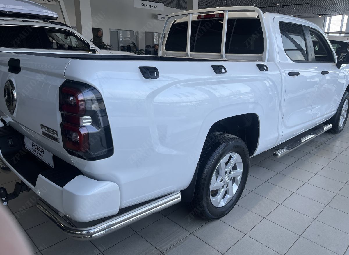 Пороги труба с проступью для автомобиля Great Wall Poer KingKong 2023 арт. GWPKK.23.93