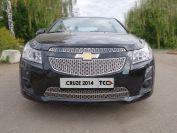 Решетка радиатора верхняя (лист) для автомобиля Chevrolet Cruze (седан/хетчбэк) 2013- TCC Тюнинг арт. CHEVCRUZE14-01