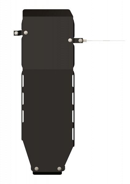 Защита топл. бака для SSANG  YONG Kyron  2005 - 2015, V-2,3; 2,0 TD, Sheriff, сталь 2,5 мм, арт. 29.1888