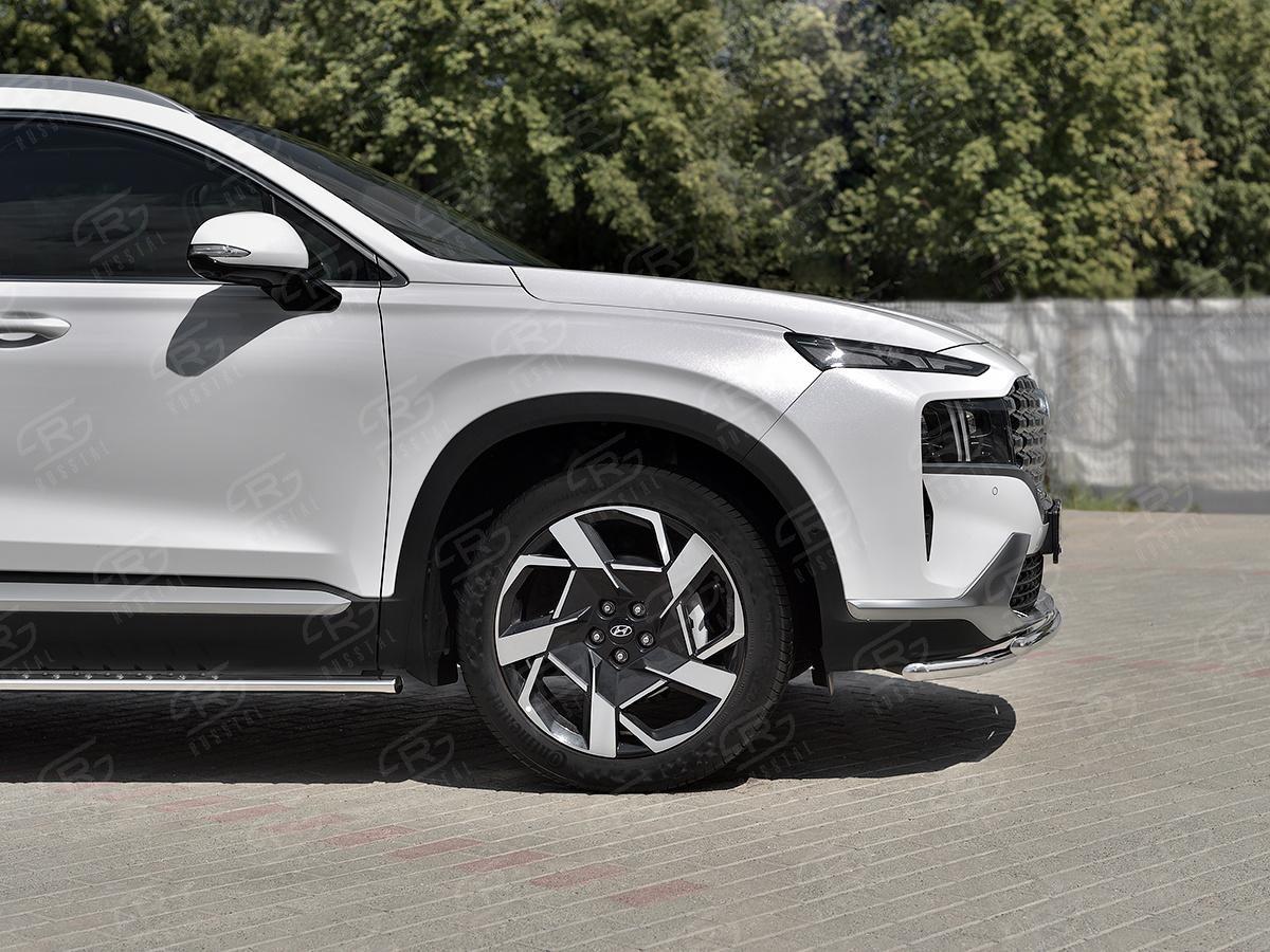 HYUNDAI SANTA FE 2021- Защита переднего бампера d42 секции-d42 дуга HSFZ-003596