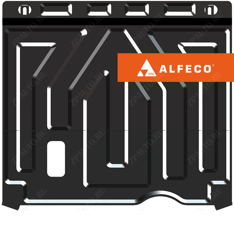 Защита  картера и аКПП Lada Kalina 2004-2018 V-1,6AT , ALFeco, сталь 1.5мм, арт. ALF28140st-1